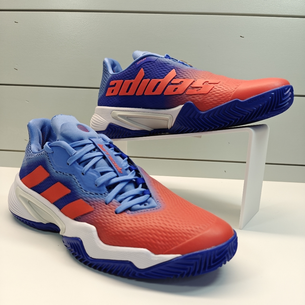 Adidas Barricade Clay Lucid Blue Solar Red Tennis shoes Sneakers size Men's 8